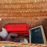 Wicker toy chest