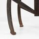 Industrial Black Metal Stool with Frame, France 1920s