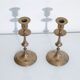 Pair of vintage Scandinavian brass candle holders
