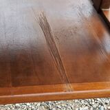 Vintage side table from the 50s in beech oak and poplar compass feet