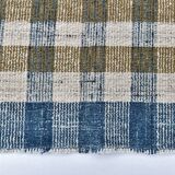 scandinavian kilim 290x190 cm , blue beige and  mustard colour.