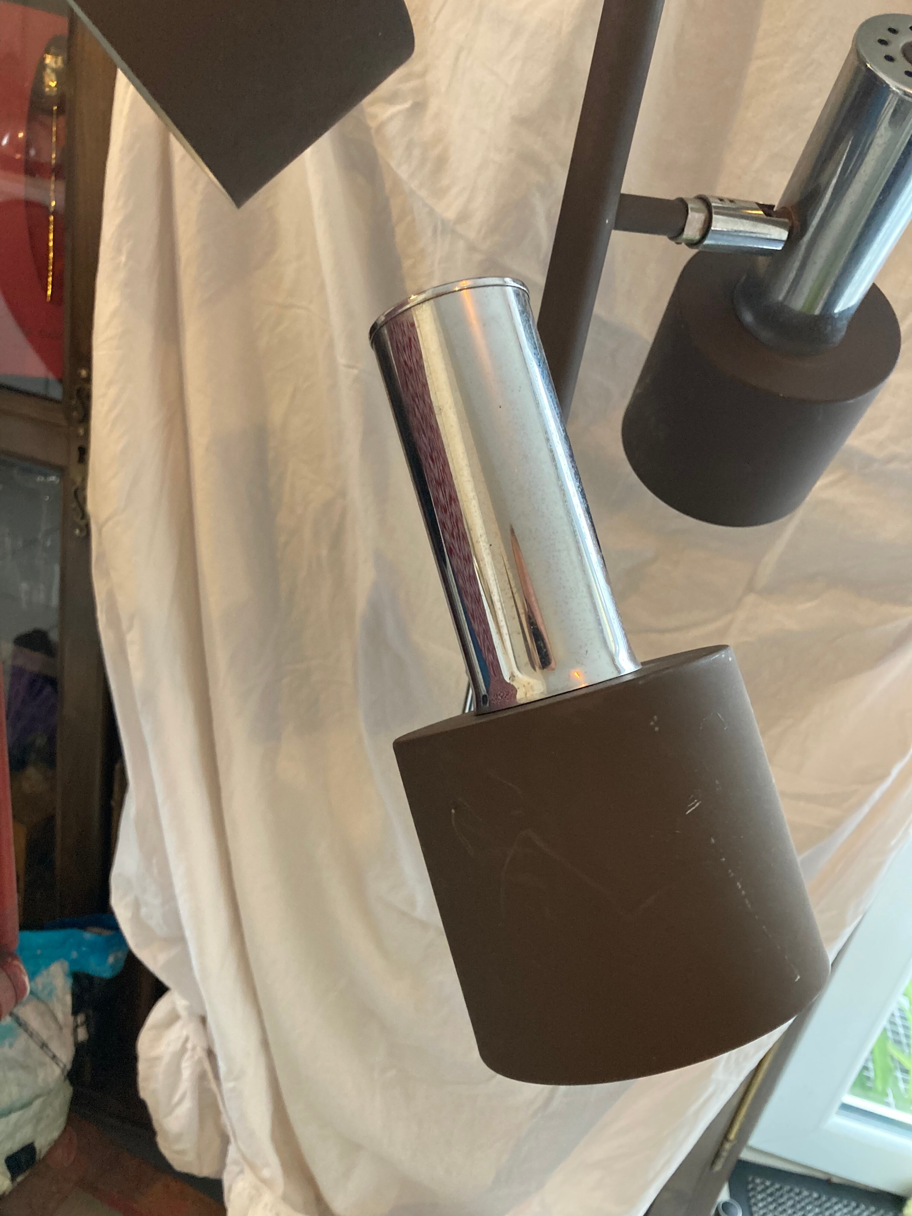 Metal ceiling lamp 3 spot vintage year 70