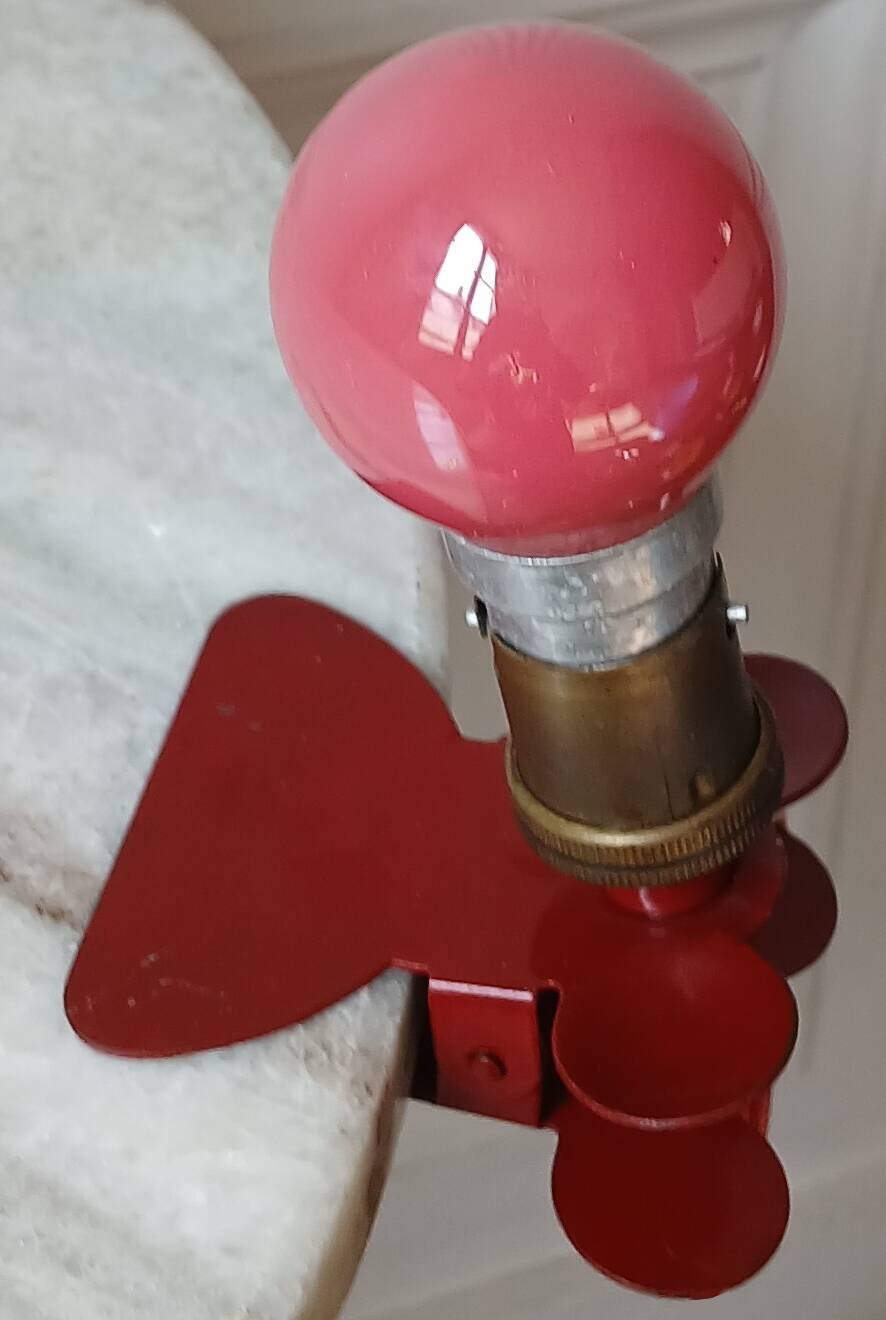 Clamp spotlight & its matching bulb 1950