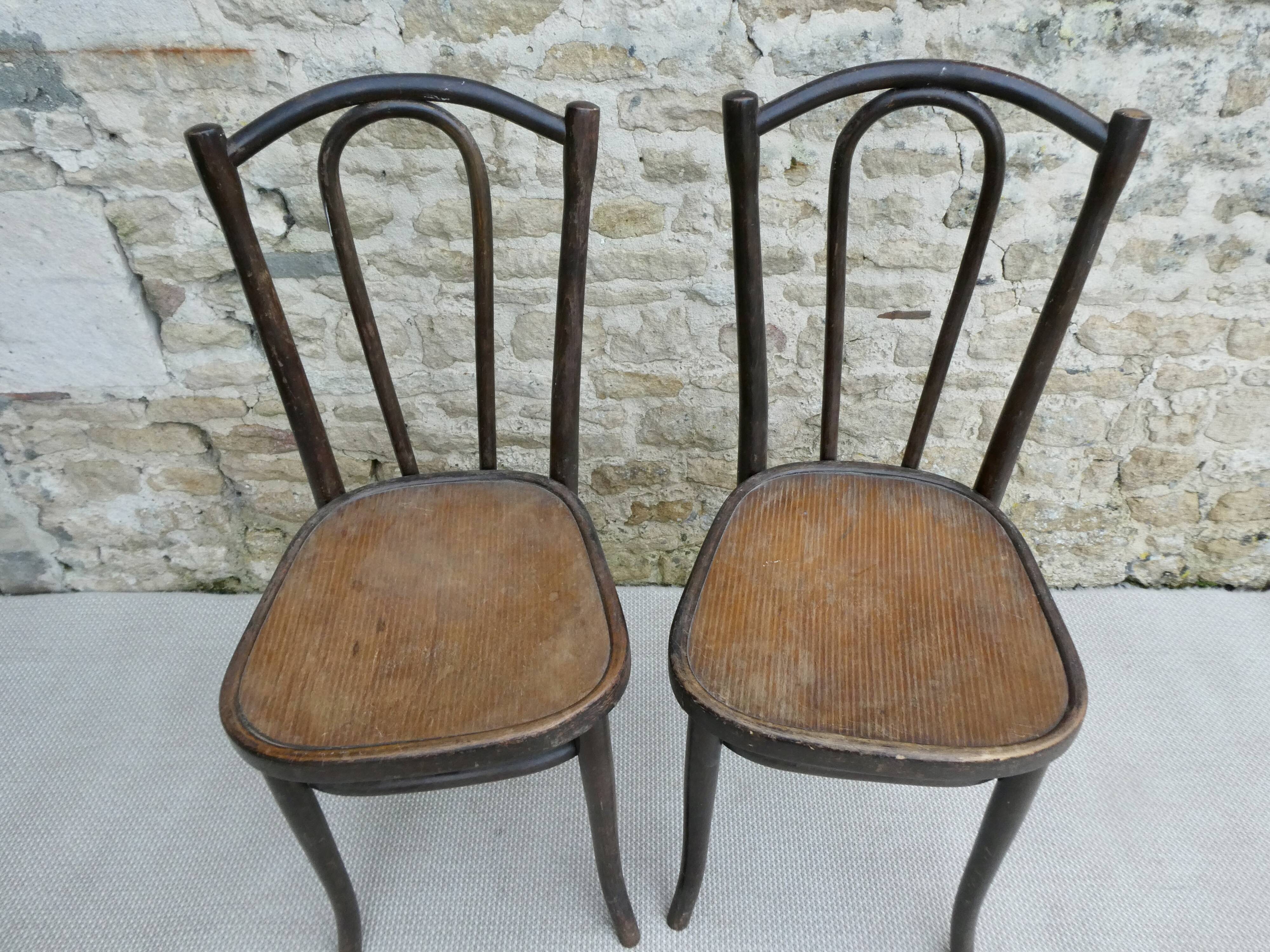Pair of Thonet bistro chairs