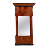 Small Biedermeier Wall Mirror, Cherry Veneer, South Germany, circa 1820