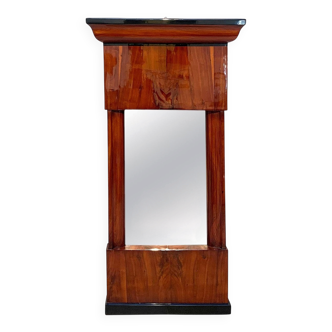 Small Biedermeier Wall Mirror, Cherry Veneer, South Germany, circa 1820