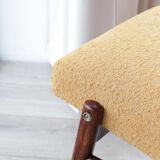 Vintage chair yellow mustard curly 1970