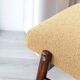 Vintage chair yellow moutarde bouclé 1970 