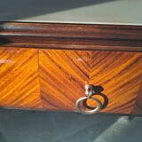 Pair of Mcm italian bedside units tables 1950s