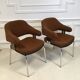 Paire de fauteuils conférence vintage