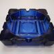 Vintage blue glass ashtray from the 80s