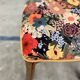 Set of 4 Rausch Rattan Curved Rattan Chairs - Floral Velvet Seats