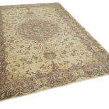 Hand-knotted turkish beige rug 192 cm x 285 cm