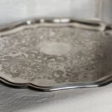 Sheffield chiseled silver metal tray
