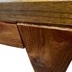Table XL vintage en bois avec marqueterie