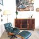 Fauteuils Lounge Eames ,production Herman Miller, avec ottoman. En cui