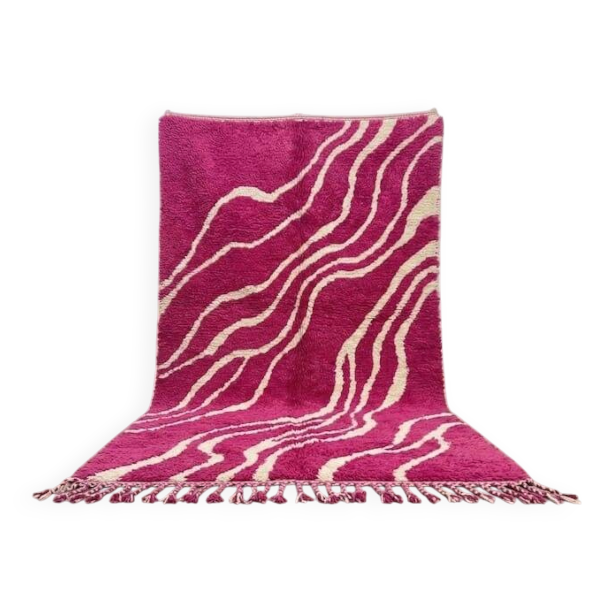 Traditional artisan beni ourain rug Bordeaux 150/250 cm