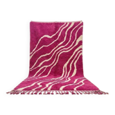 Tapis beni ourain traditionnel artisanale bordeaux 150/250 cm