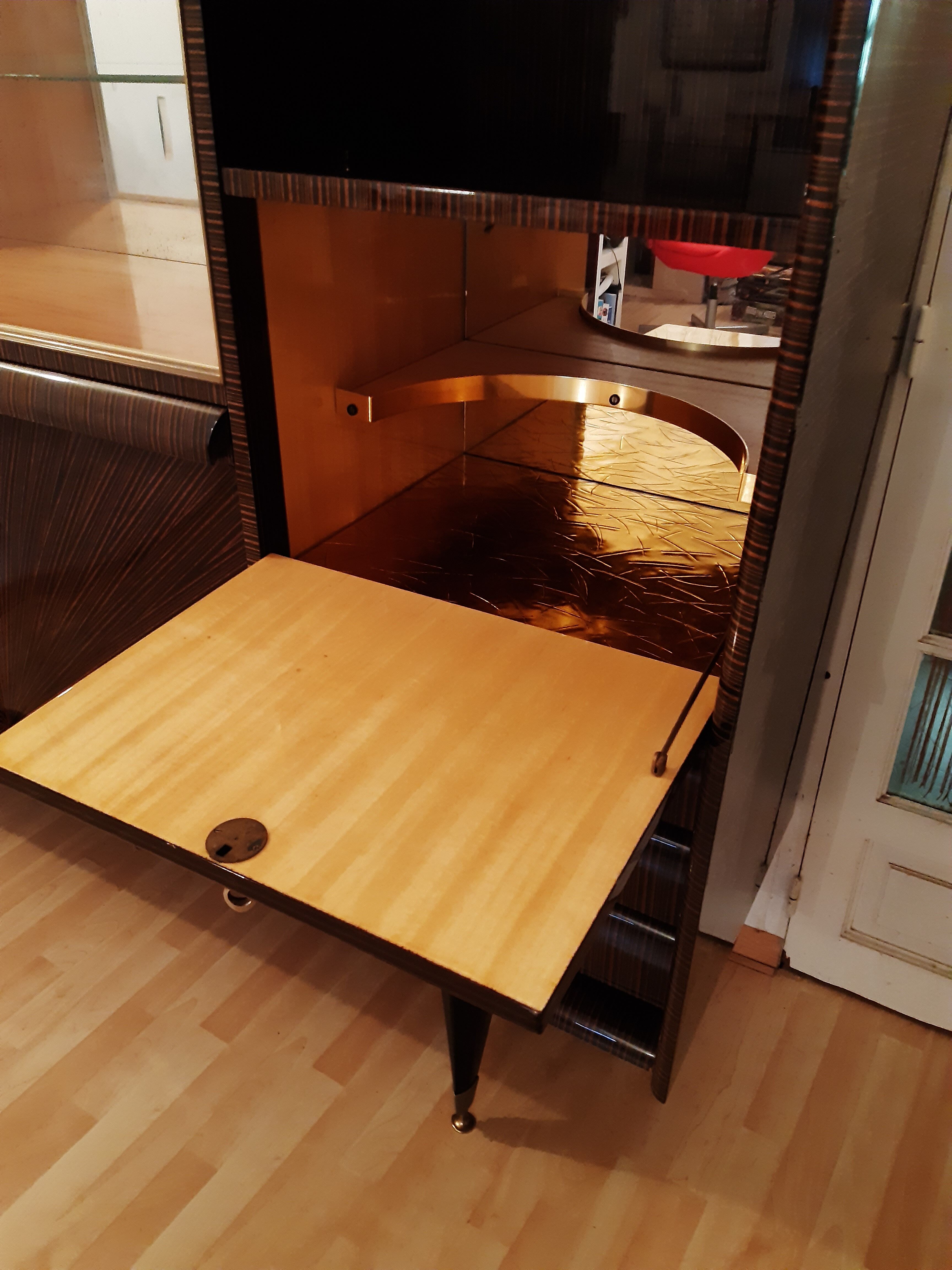 Meuble années 60 en ébène de Macassar