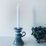 Enamelled ceramic candle holder