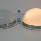 Big Bauhaus Chrome Flush Mount or Wall Light , 1940s, EIGHT items Available