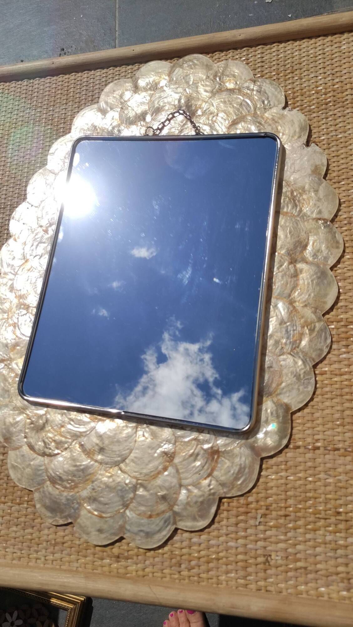 Miroir barbier vintage 29 x 22,5 cm