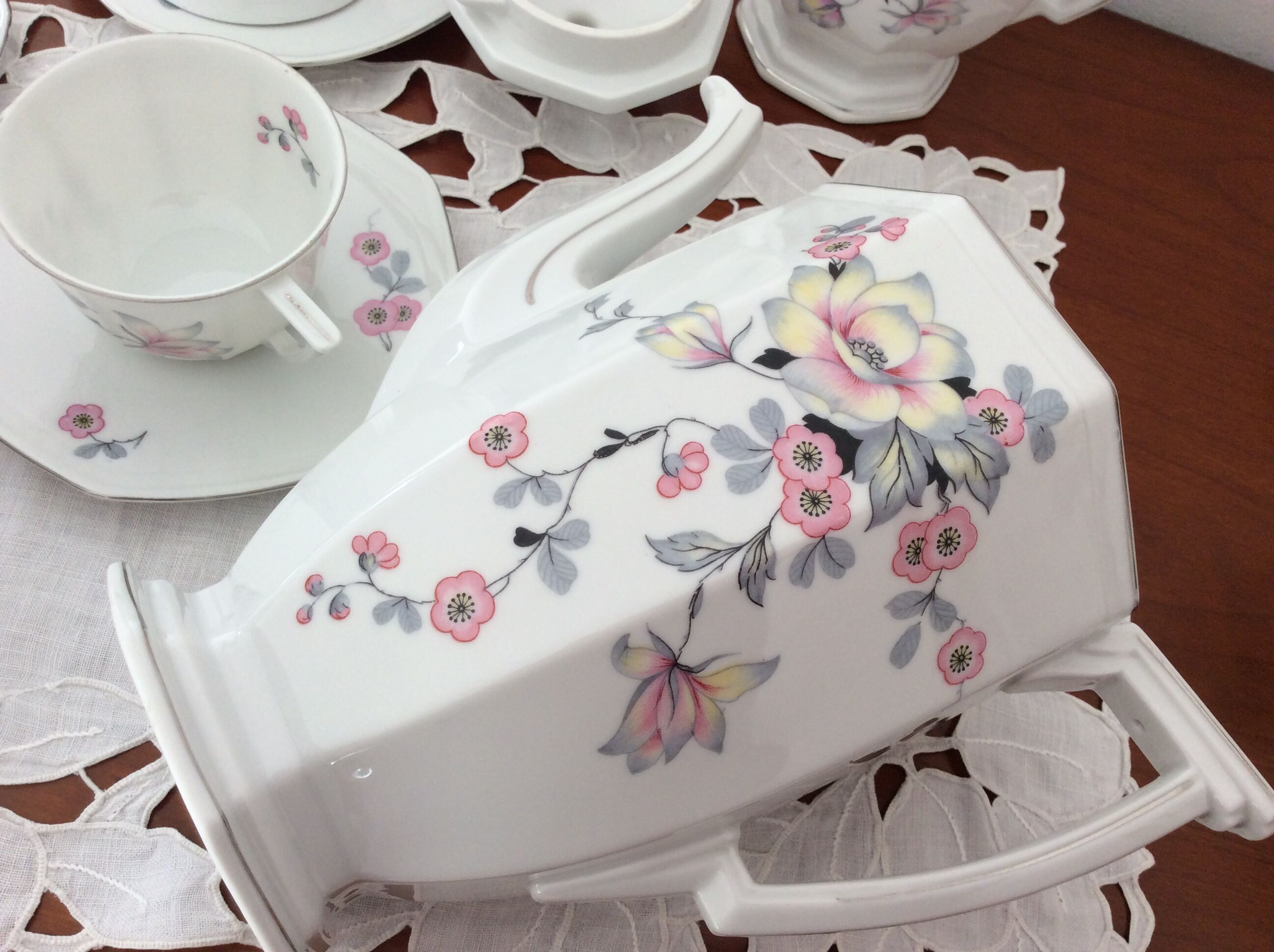 Fine porcelain coffee set EPIAGE D.F. Czechoslovakia of the 30s