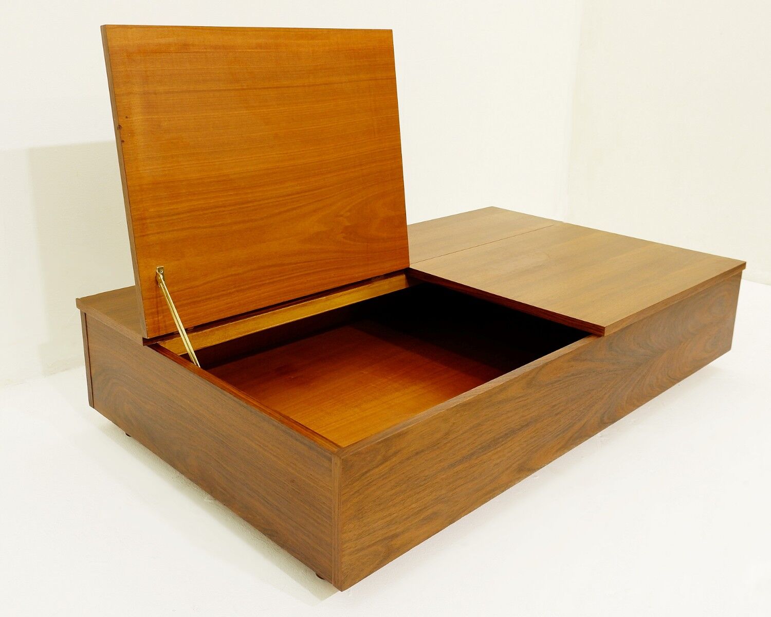 Coffee table with two opening compartments