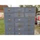 Meuble industriel bois 30 tiroirs