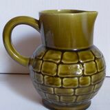 Bistro pitcher in vintage Sarreguemines earthenware