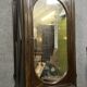 Renaissance style oval mirror cabinet in solid walnut circa 1850