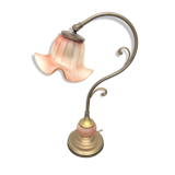 Opaline swan collar lamp