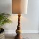 Vintage turned wooden lamp base