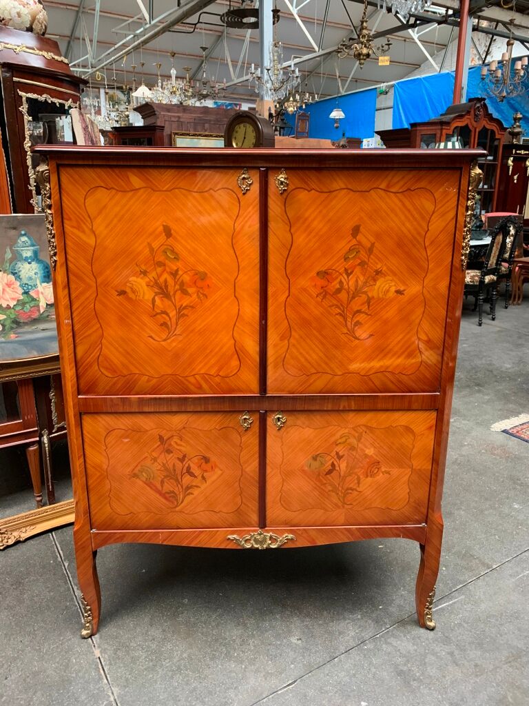 Furniture bar, marquetry