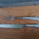 Platil leg of lamb service, Art Deco knife and fork