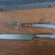 Platil leg of lamb service, Art Deco knife and fork