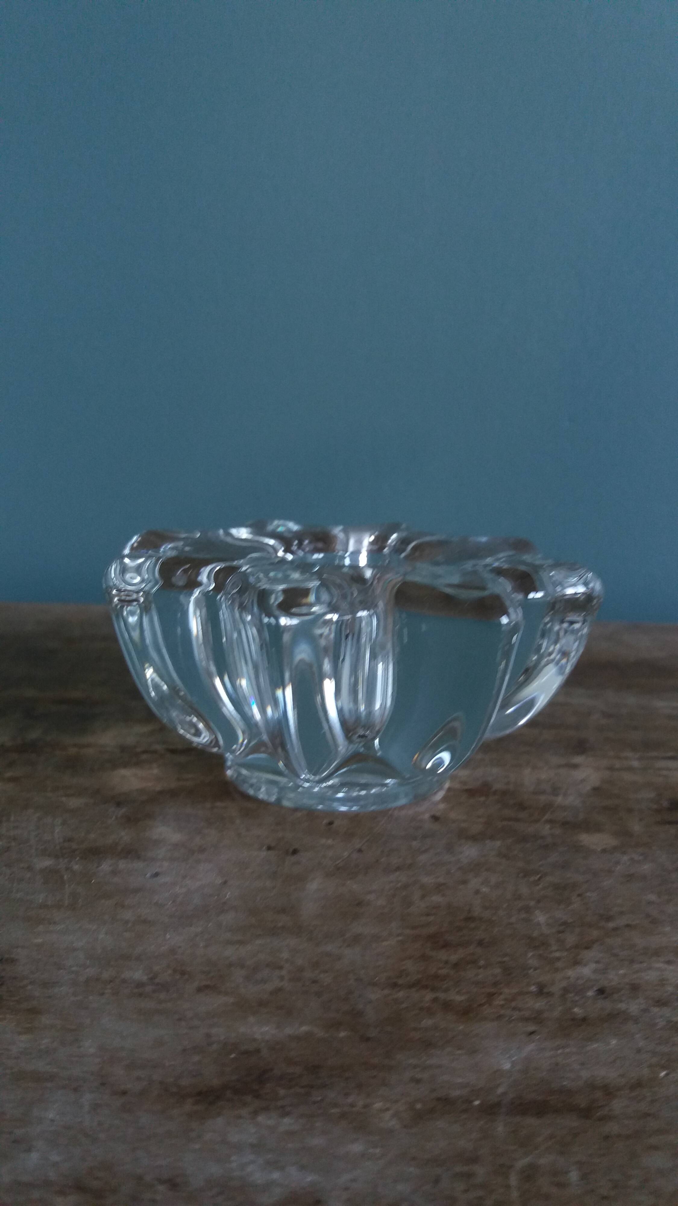 Star or flower candle holder in glass or crystal