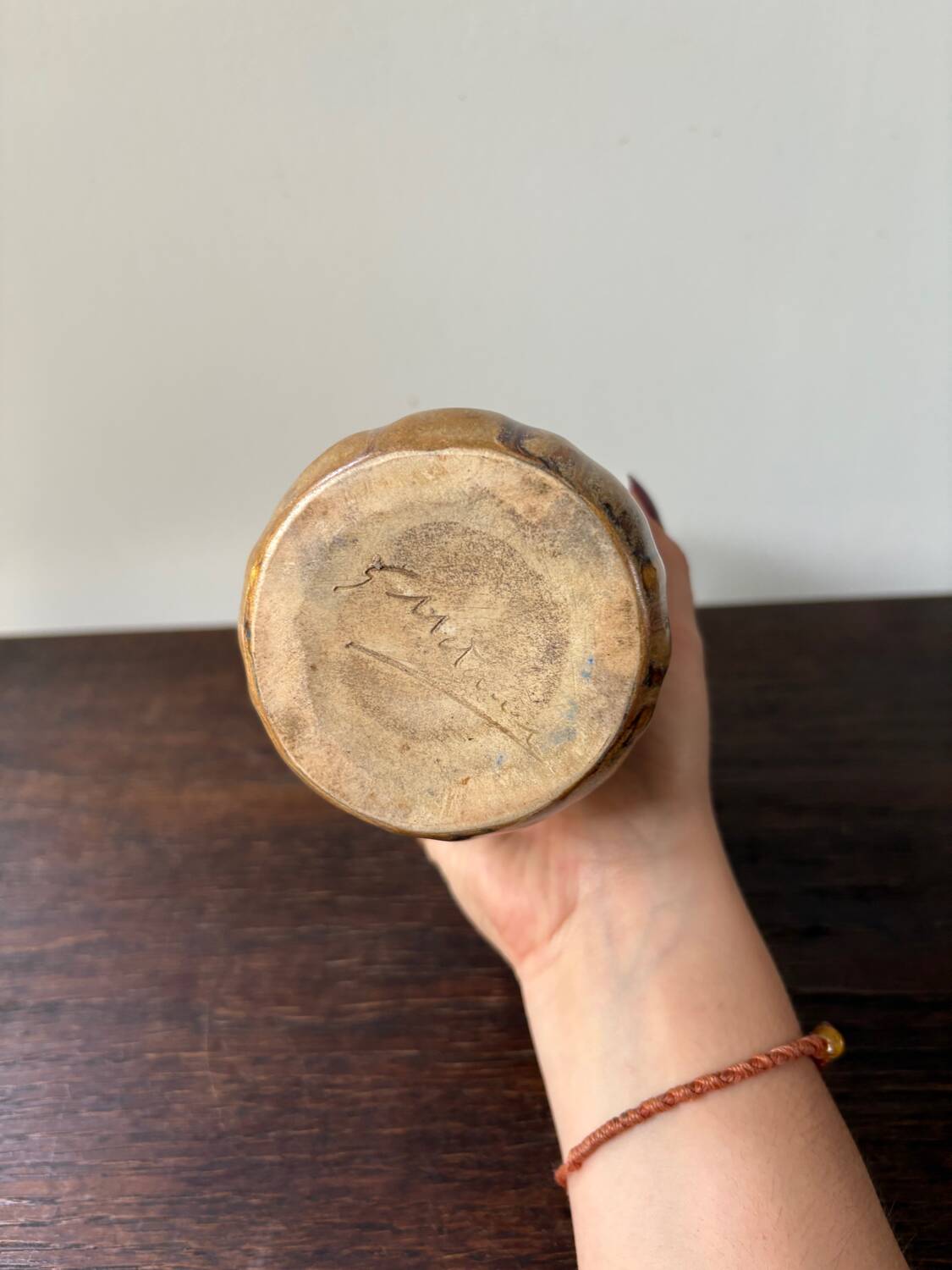 Large ceramic vase Metenier Belgian Art Nouveau