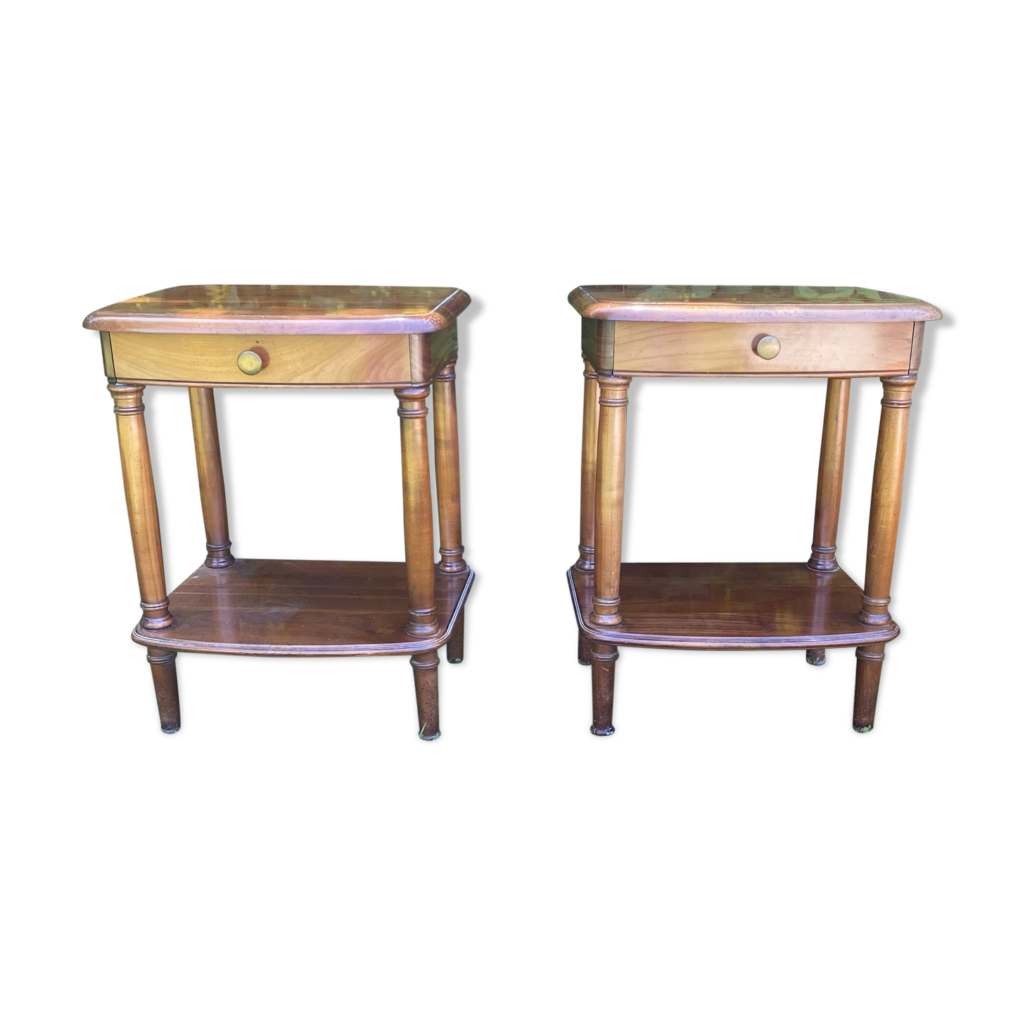 Pair of bedsides in cherry