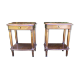 Pair of bedsides in cherry