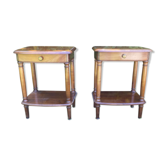 Pair of bedsides in cherry