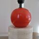 Pair of red and white ceramic lamps from the 80s