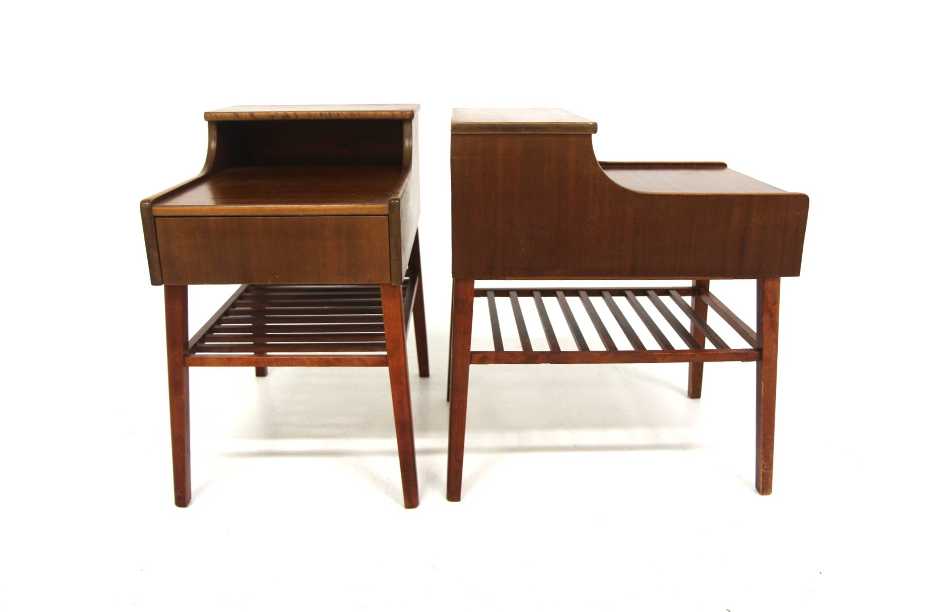 Set of 2 Scandinavian mahogany bedside tables, Sweden, 1960