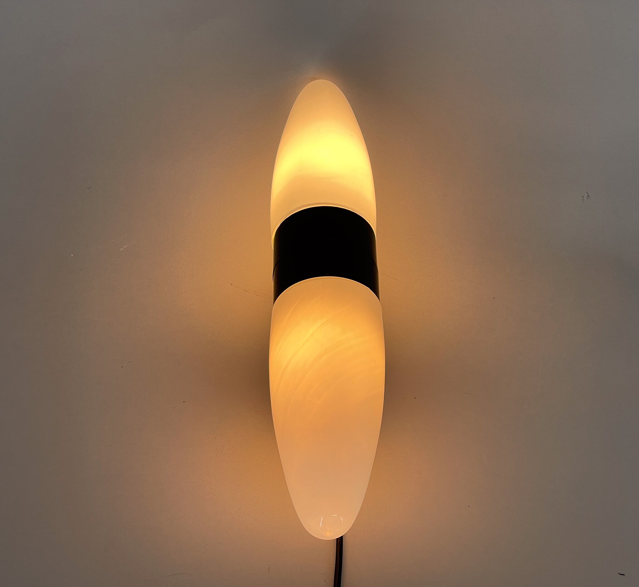 Rare Large Mid-century Wall Lamp, Czechoslovakia, 1970's