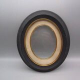 Small old oval wooden frame