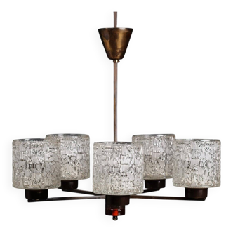 Lustre by Carl Fagerlund for Orrefors, 1950s