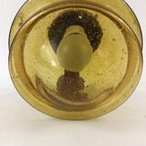 Outdoor wall lamp in yellow glass wet effect