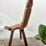 Brutalist chair tripod arts and crafts