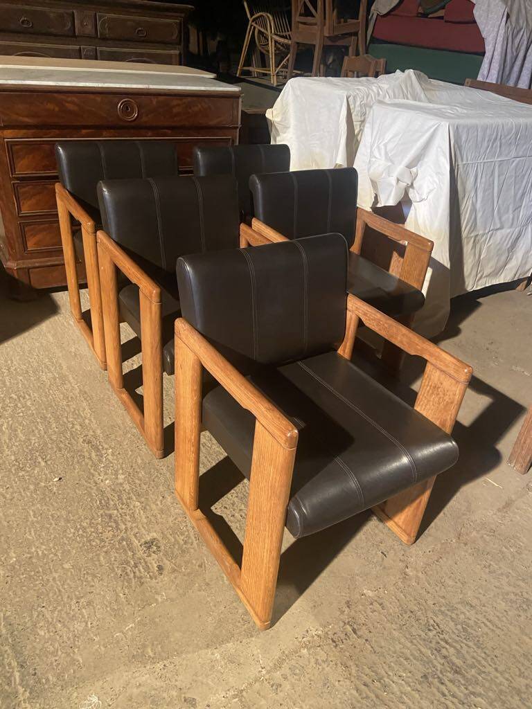 Set of 5 vintage Dialogo chairs by Afra and Tobia Scarpa for B&B Italia.