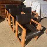 Set of 5 vintage Dialogo chairs by Afra and Tobia Scarpa for B&B Italia